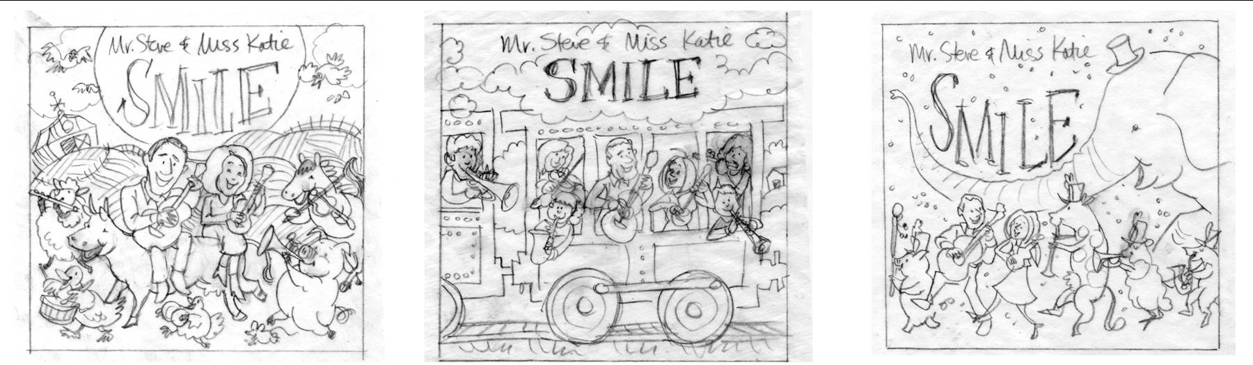 1800x525 illustration for a children's music cd cover achillesportfolio - Cd Cover Drawing