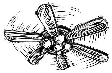 450x295 stock illustration - Ceiling Fan Drawing