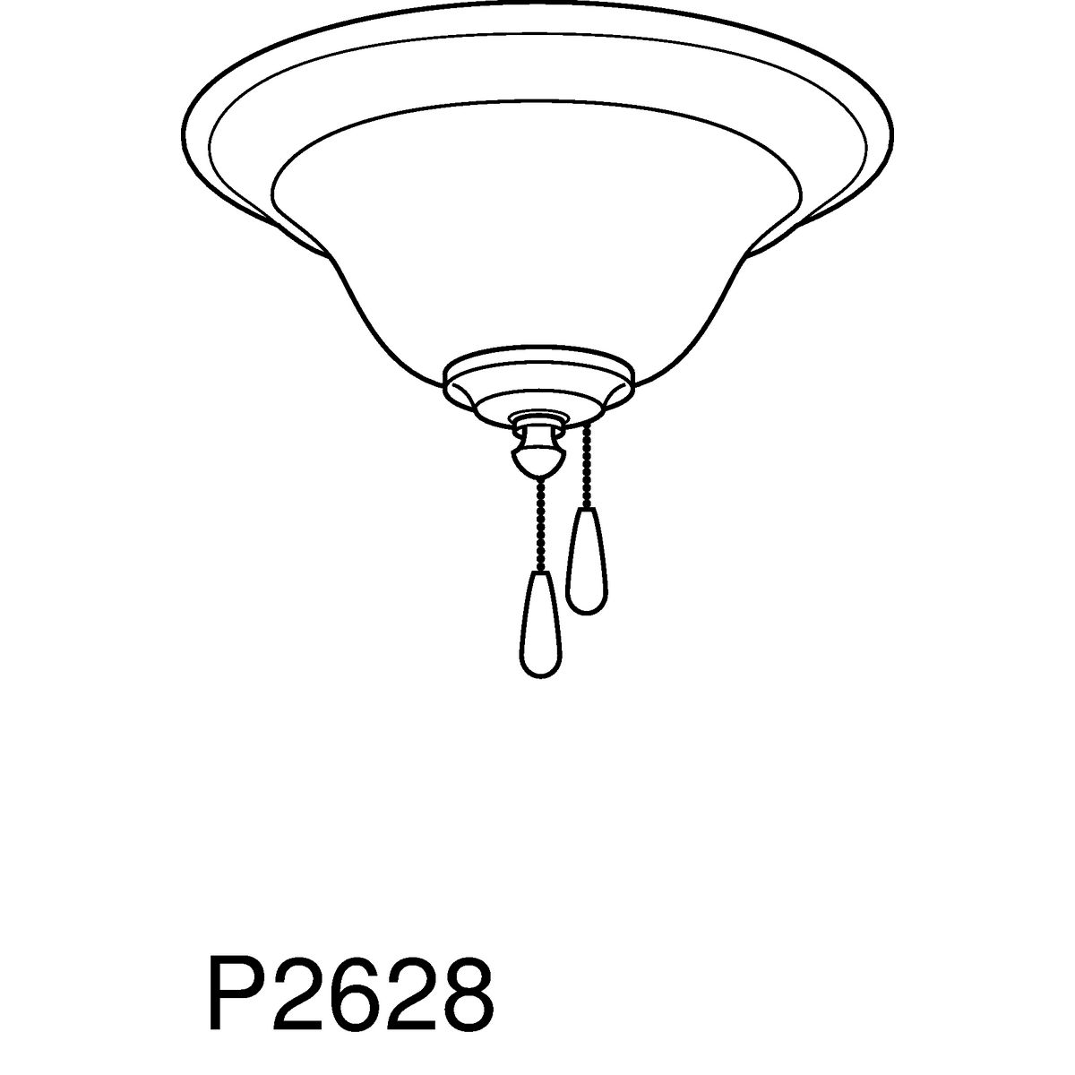1200x1200 trinity collection three light ceiling fan light prog brand - Ceiling Fan Drawing