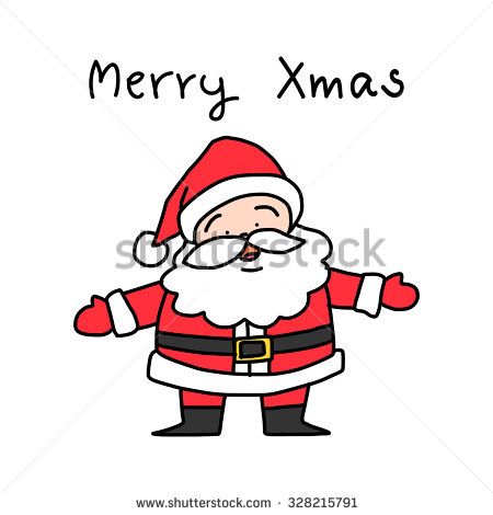 450x470 Hand Drawing Cartoon Santa Claus Vector Illustration For Christmas - Celebration Drawing