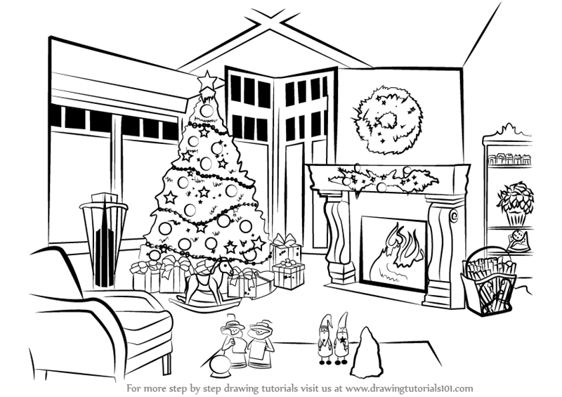 800x565 Learn How To Draw Christmas Celebrations - Celebration Drawing