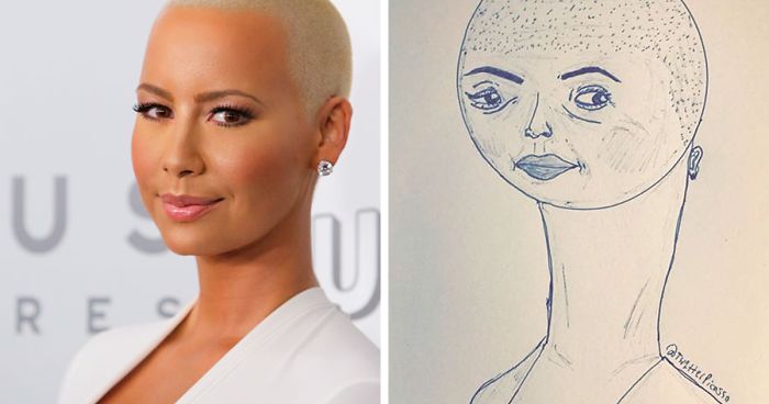 700x368 hilariously 'accurate' celebrity portraits - Celebrity Drawings