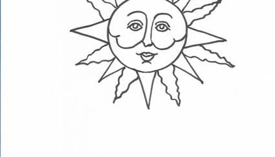 877x500 how to draw sun faces our pastimes - Celestial Sun And Moon Drawing