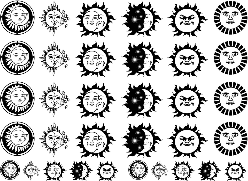 1024x749 moon drawing fire for free download - Celestial Sun And Moon Drawing