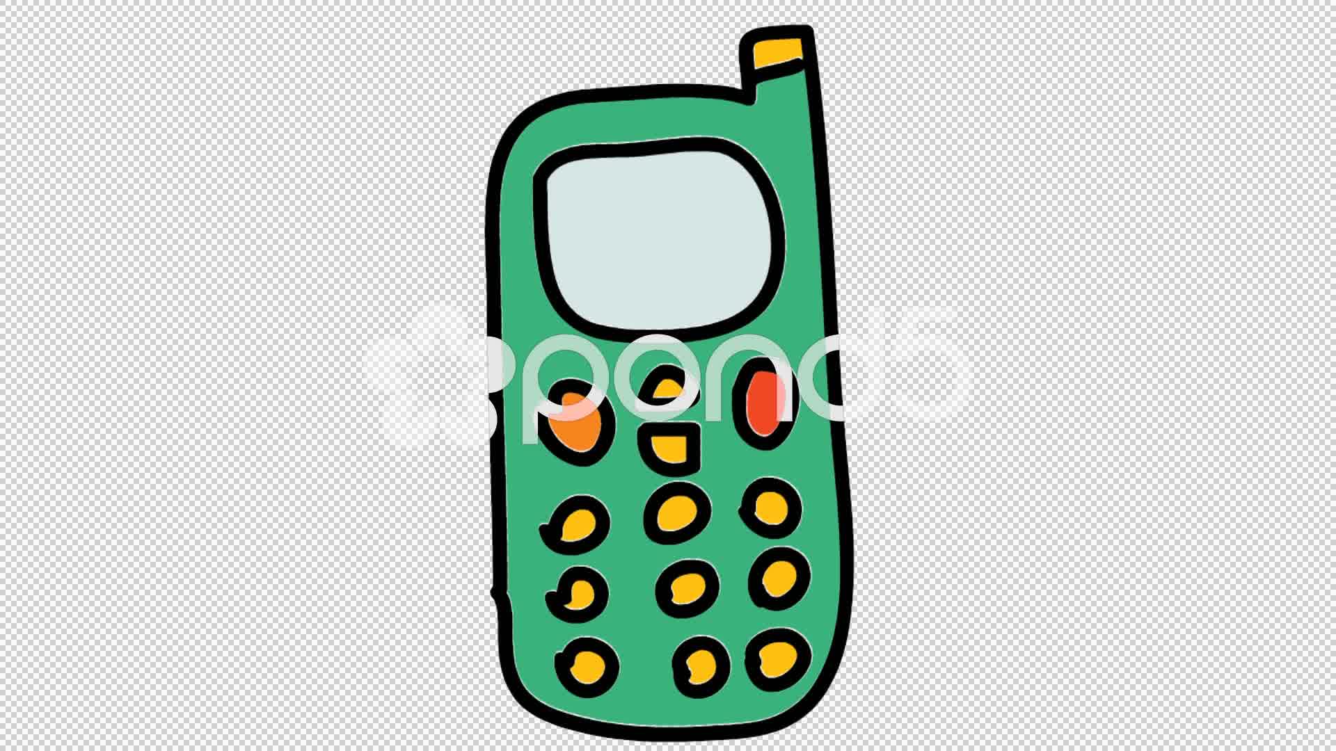 1920x1080 cell phone line drawing illustration animation with trasnparent - Cell Cartoon Drawing