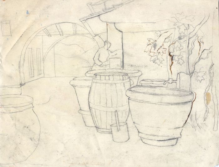 700x534 Barbara Dorf - Cellar Drawing