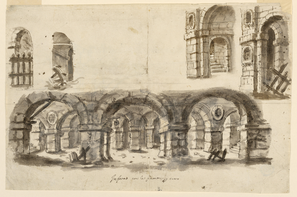 1024x682 Drawing, Stage Design, Prison Cellar, Century Objects - Cellar Drawing