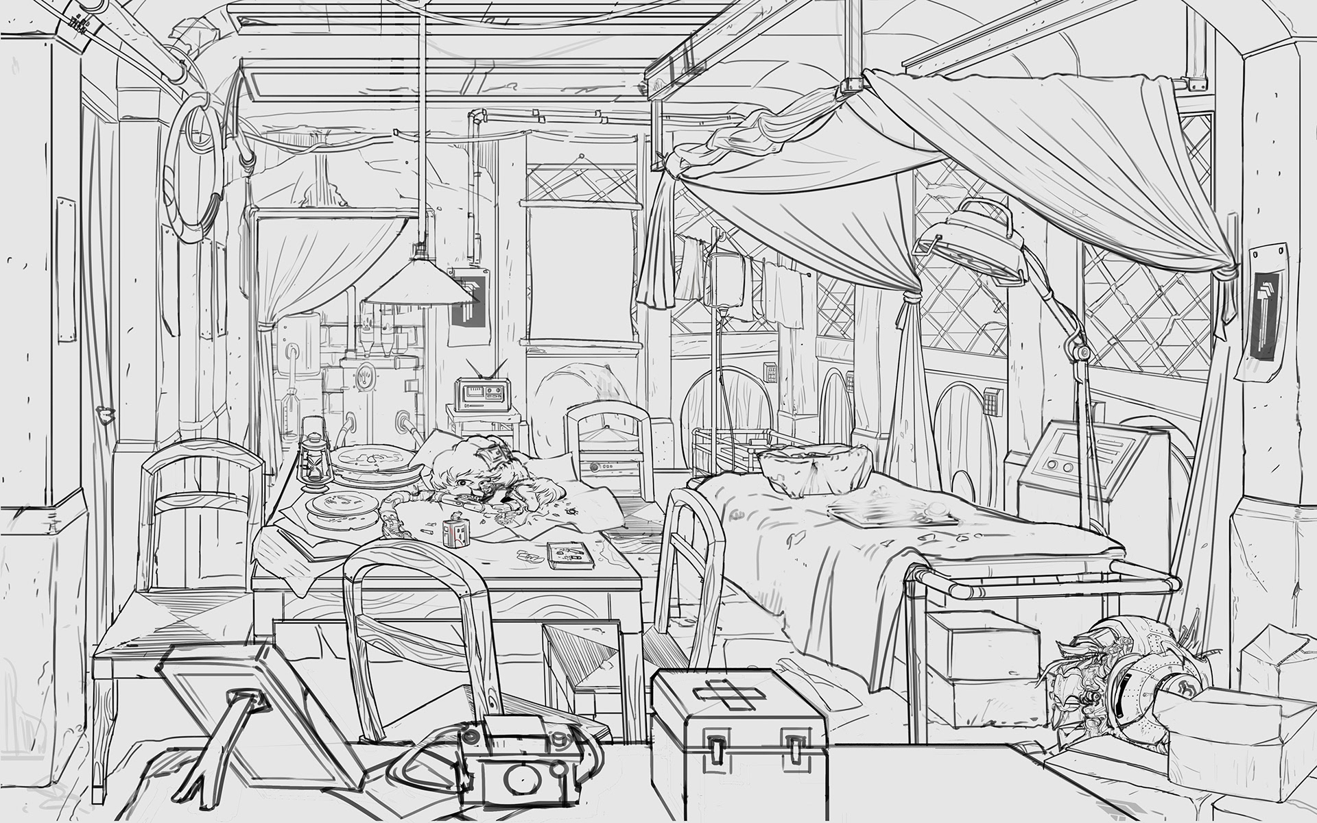 1920x1201 Qiliao - Cellar Drawing