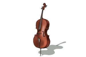 300x200 how to draw a cello - Cello Drawing