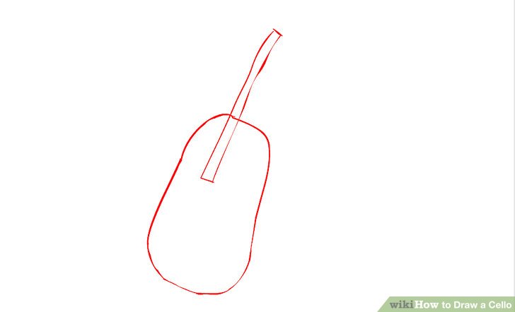 728x442 how to draw a cello steps - Cello Drawing