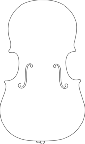 174x295 cello outline clip art - Cello Drawing Outline