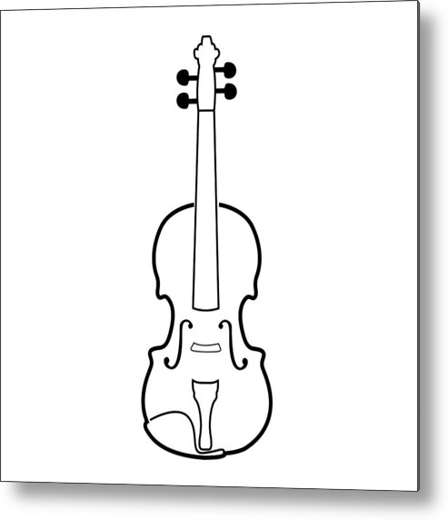 493x572 isolated violin outline metal print - Cello Drawing Outline