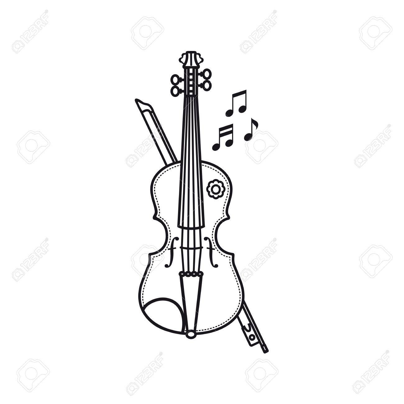 Cello Drawing Outline at PaintingValley.com | Explore collection of ...