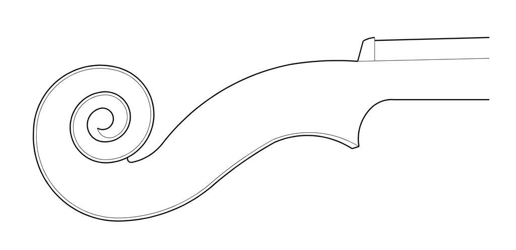 Cello Drawing Outline at PaintingValley.com | Explore collection of