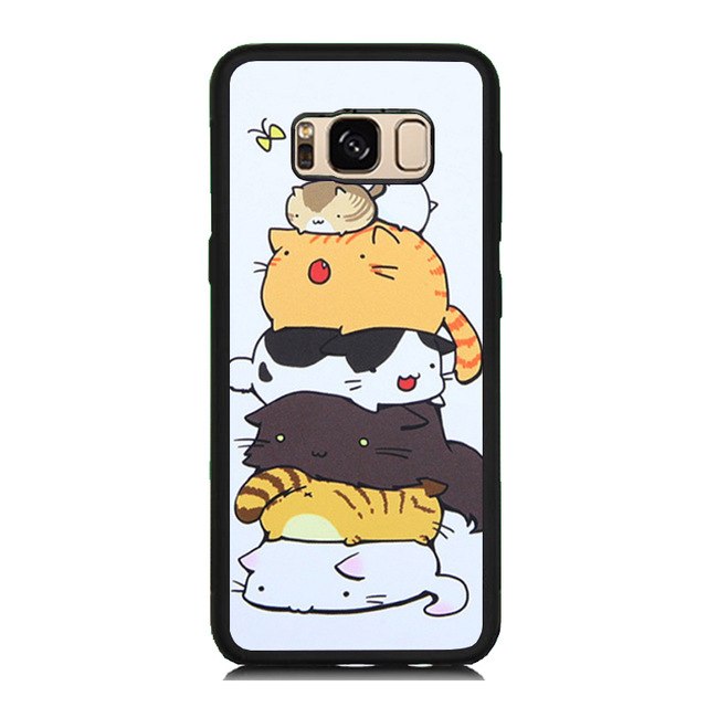 640x640 for samsung galaxy case premium cartoon pet cat drawing - Cellphone Drawing