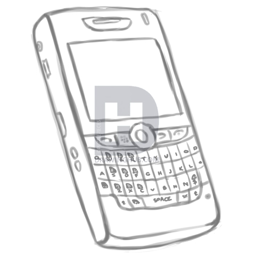 512x512 how to draw a blackberry, cellphone, step - Cellphone Drawing