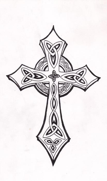 414x698 Celtic Cross - Celtic Cross Drawing