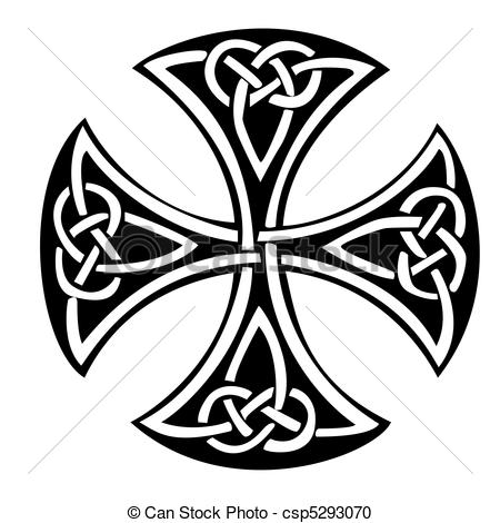450x470 celtic cross an illustration of a celtic cross with a beautiful - Celtic Cross Drawing