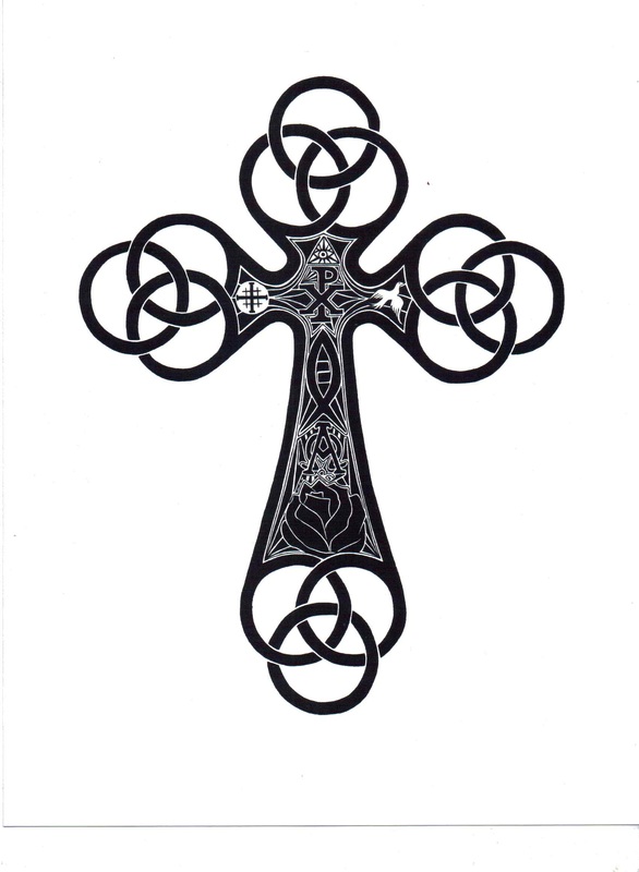 586x800 Celtic Cross - Celtic Cross Drawing