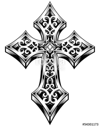 Celtic Cross Line Drawing at PaintingValley.com | Explore collection of ...