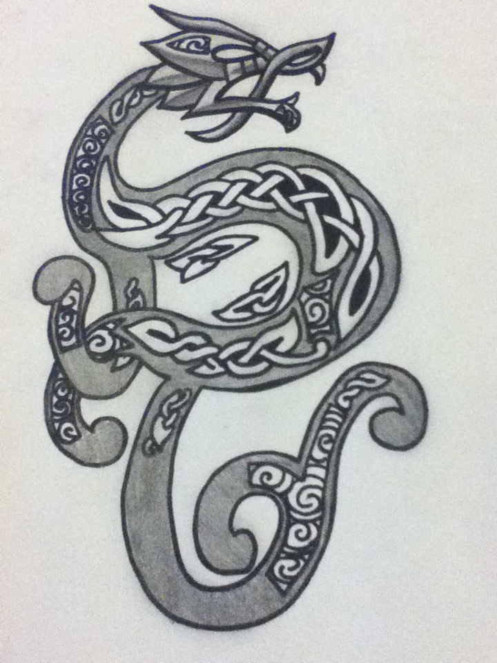 Celtic Dragon Drawing at PaintingValley.com | Explore collection of ...