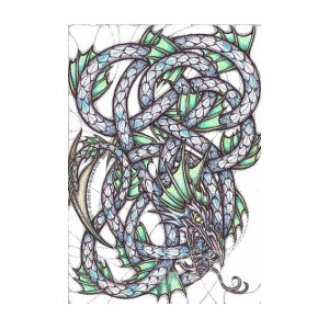300x300 Celtic Dragon Drawing - Celtic Dragon Drawing