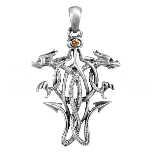 500x500 Celtic Dragon Knot Necklace - Celtic Dragon Drawing