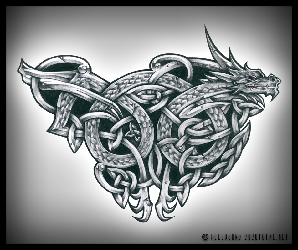 952x800 Celtic Dragon Tattoos - Celtic Dragon Drawing