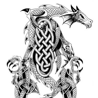 400x400 celtic dragon on twitter we become a vibrational match - Celtic Dragon Drawing