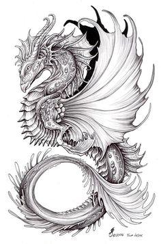 236x357 Dragon Drawings Celtic Dragon - Celtic Dragon Drawing