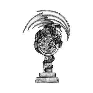 300x300 Celtic Dragon Cross Drawing - Celtic Dragon Drawing