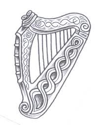 199x253 celtic harp tattoo tattoos i love celtic tattoos, irish - Celtic Harp Drawing