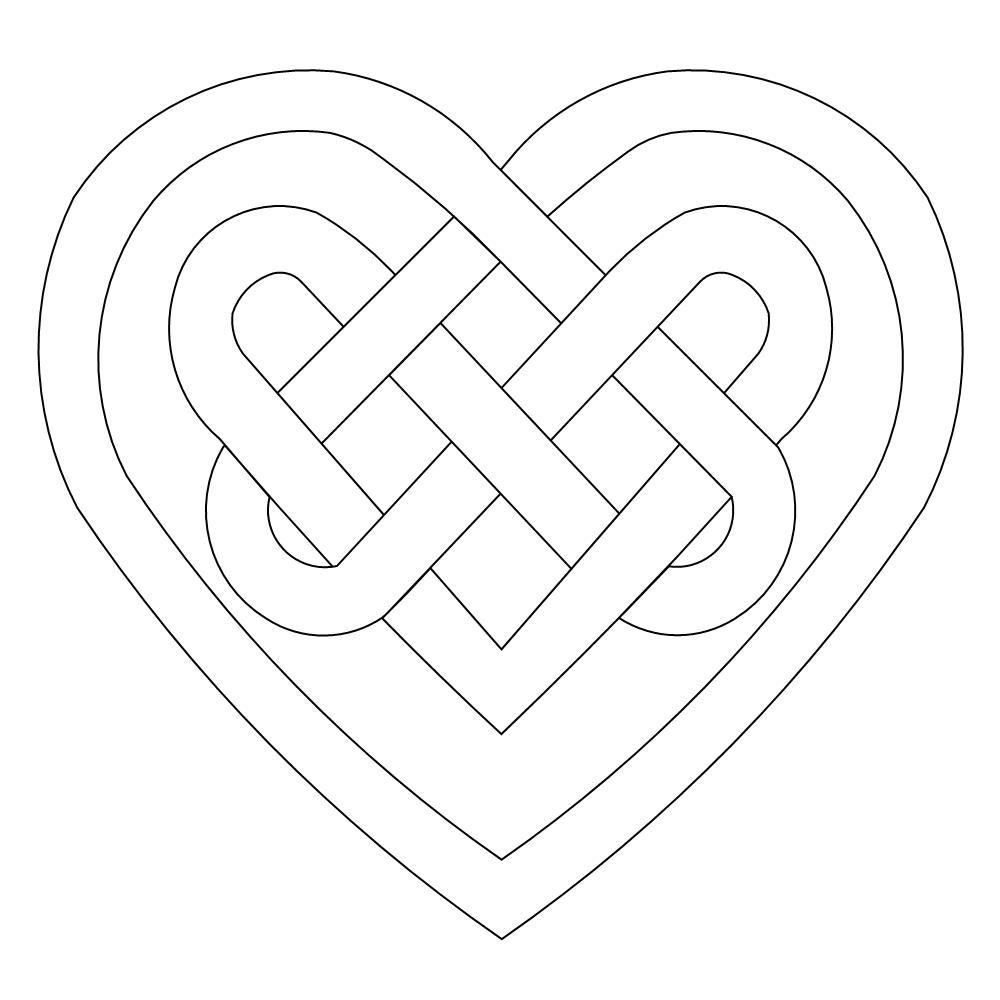 1000x1000 Celtic Heart Block Quilting Information Celtic, Celtic - Celtic Heart Drawing