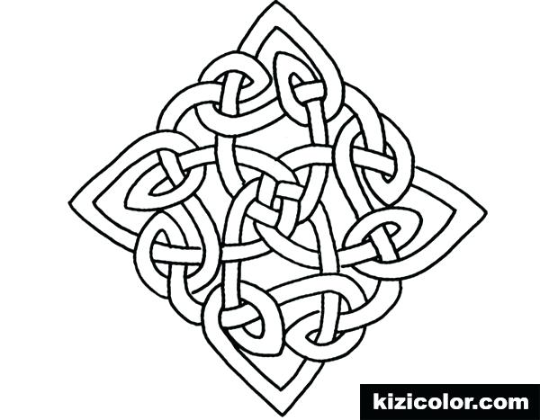 600x467 Free Celtic Knot Colouring Pages Heart Coloring Square Pattern - Celtic Heart Drawing