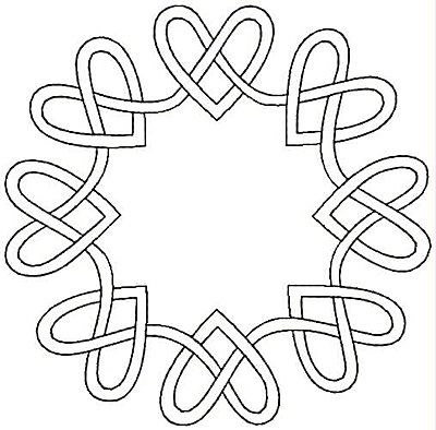 400x394 Heart Knot Drawing - Celtic Heart Drawing