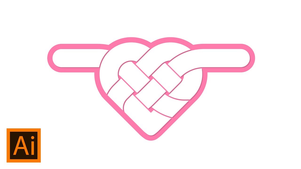 1280x720 How To Draw Celtic Heart Knot In Adobe Illustrator - Celtic Heart Drawing