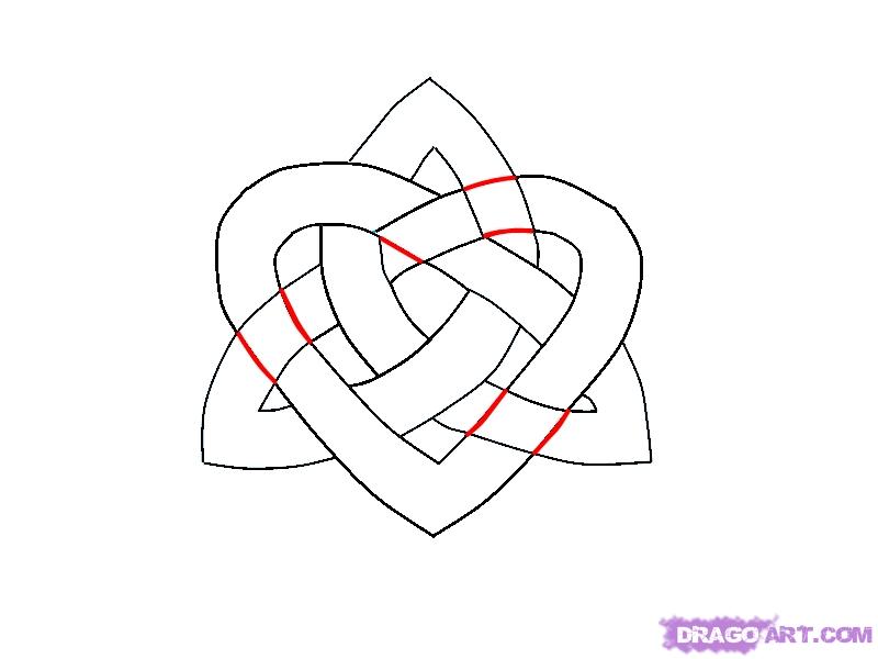 800x600 How To Draw A Celtic Heart Knot, Step - Celtic Heart Drawing