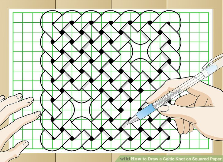 728x529 How To Draw A Celtic Knot On Squared Paper - Celtic Heart Drawing