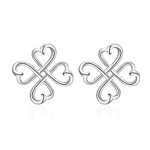 500x500 Luhe Heart Knot Earrings Sterling Silver Good Luck - Celtic Heart Drawing