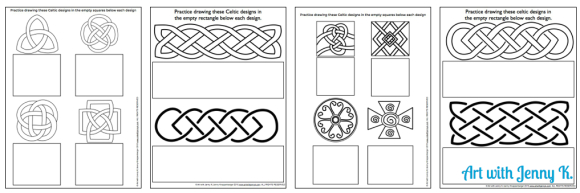 580x193 Celtic Knot Initials - Celtic Knot Drawing