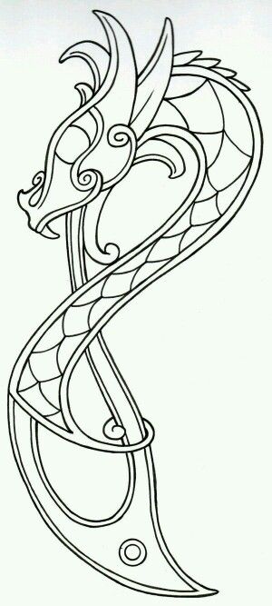 300x667 Coloring Line Drawings Celticvikingfantasy Viking Designs - Celtic Line Drawings