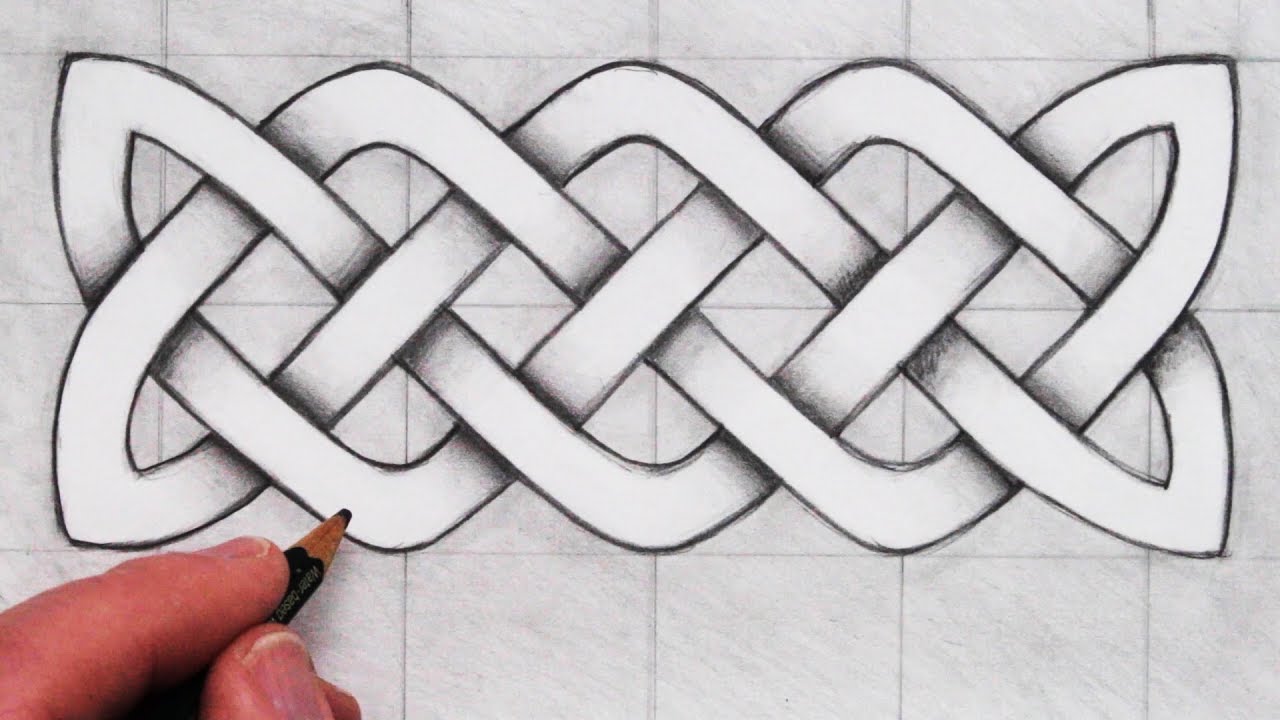 1280x720 How To Draw A Celtic Knot In Simple Steps - Celtic Line Drawings