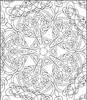 300x344 Printable Celtic Design Coloring Pages - Celtic Line Drawings