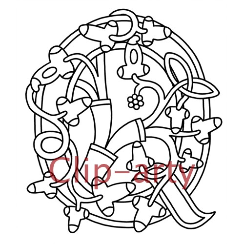 500x500 Celtic Tree Of Life Capital Q - Celtic Tree Of Life Drawing