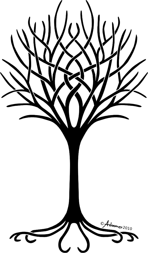600x1024 Celtic Tree Of Life Clip Art - Celtic Tree Of Life Drawing