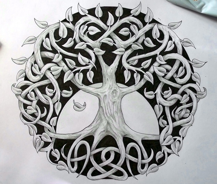 736x624 Irish Tree Of Life Tattoo Designs - Celtic Tree Of Life Drawing