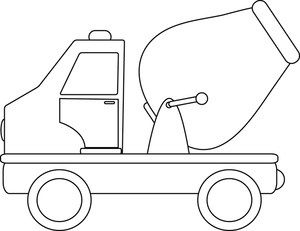 300x231 cement mixer clipart image - Cement Drawing