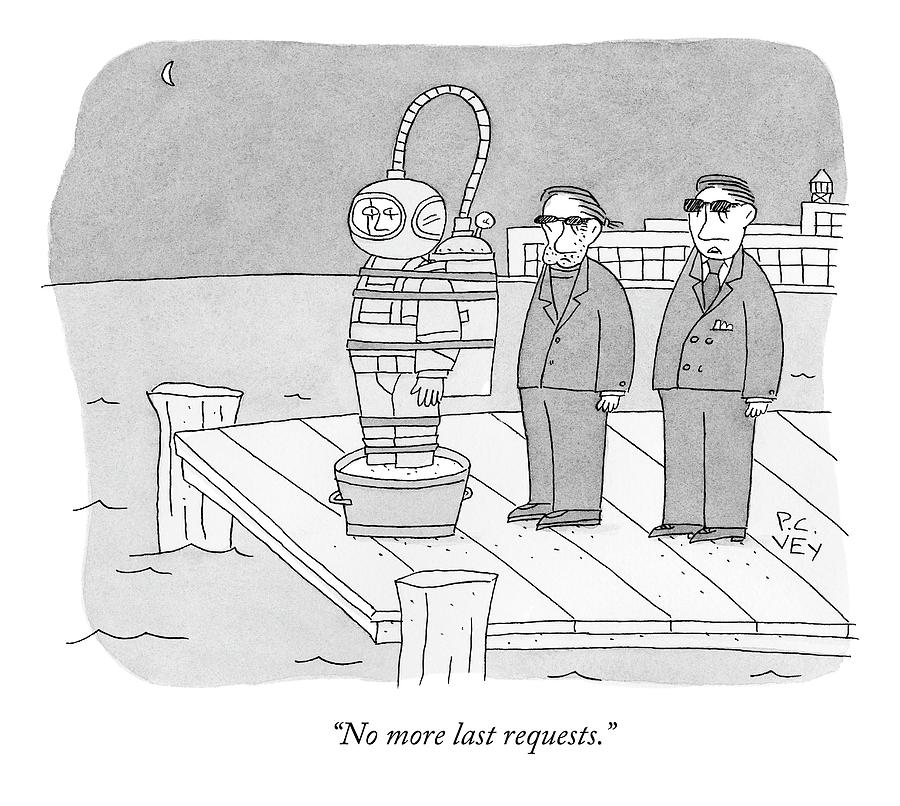 900x806 two mobsters are about to push a man in cement drawing - Cement Drawing