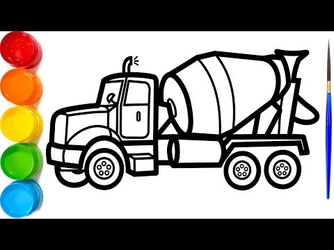 Cement Truck Drawing at PaintingValley.com | Explore collection of ...