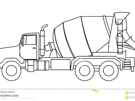 Cement Truck Drawing at PaintingValley.com | Explore collection of ...